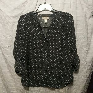 Sheer Size XSP Ann Taylor Loft Shirt